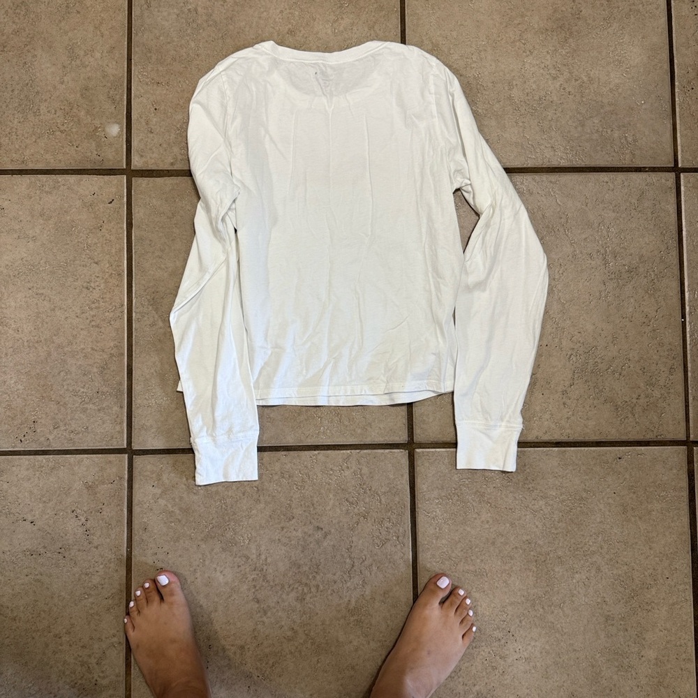 Hollister White Sweater with Red and Black Logo - Picture 2 of 2